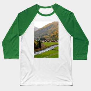 Flamsdalen Valley Flam Norway Scandinavia Baseball T-Shirt